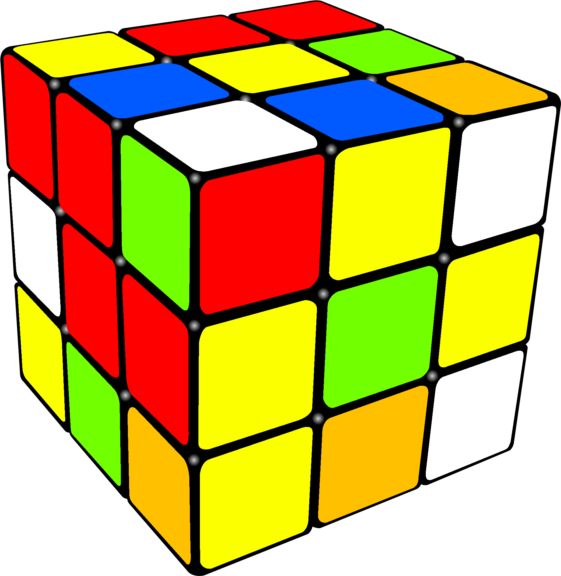 Rubik's Cube Png Image - Cubo Rubik Para Colorear (500x500), Png Download