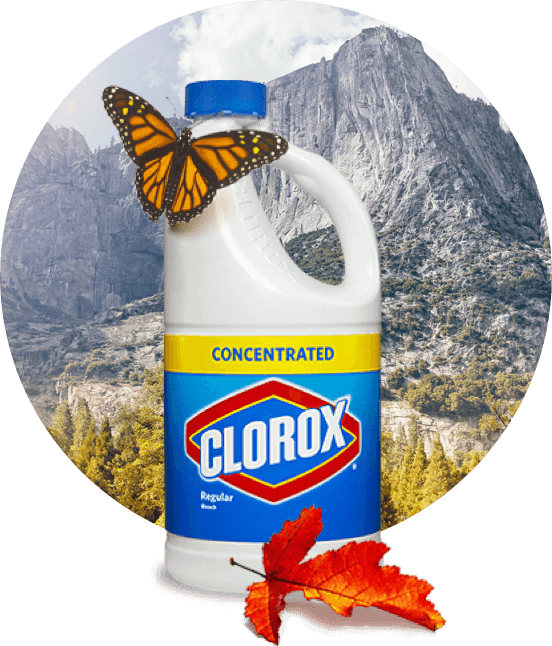 A Bottle Of Bleach - Clorox Automatic Toilet Cleaner With Teflon 70ml (552x646), Png Download