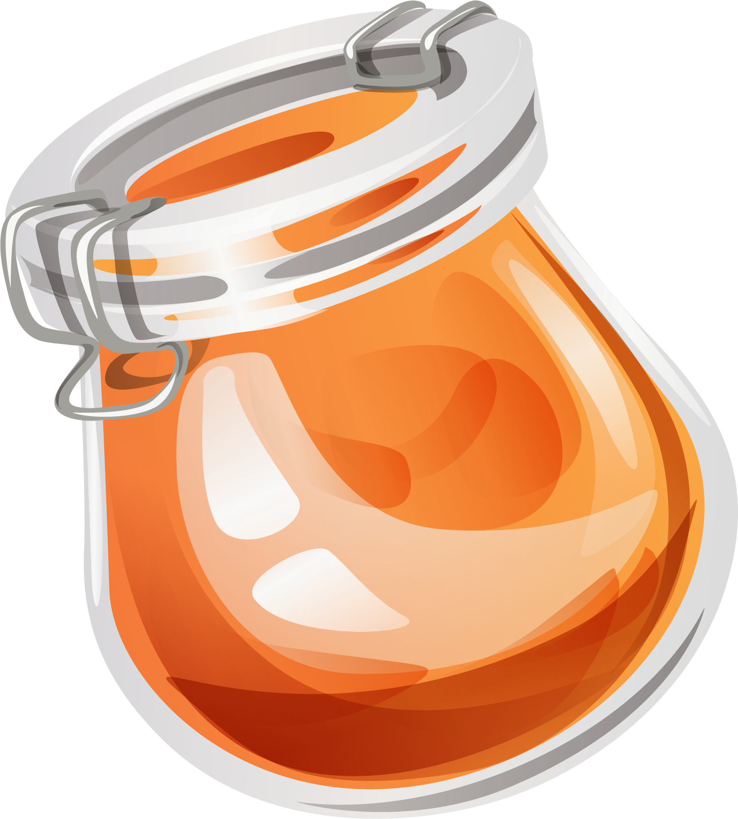 Vector Black And White Download Jar Honey Icon Hand - Watercolor Painting (1501x1667), Png Download