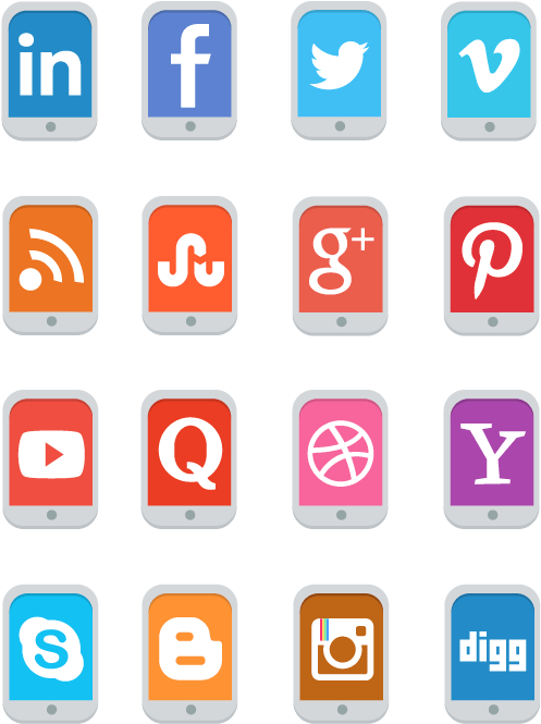 Social Media Icons Free Png - Social (568x740), Png Download