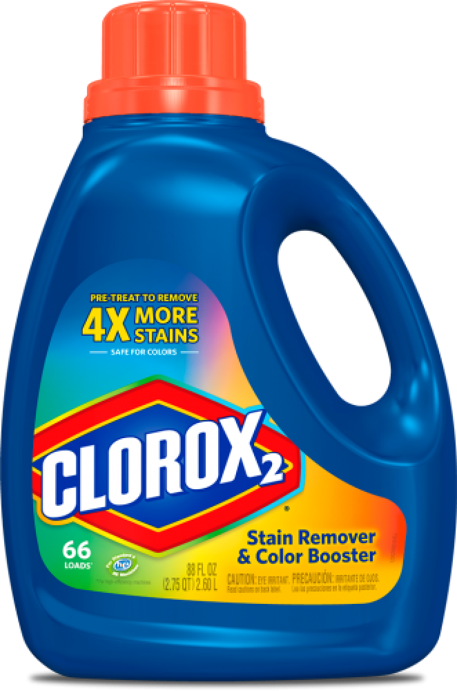 Non Chlorine Bleach Liquid Stain Remover - Clorox 2 Stain Remover And Color Booster, Original (662x1000), Png Download