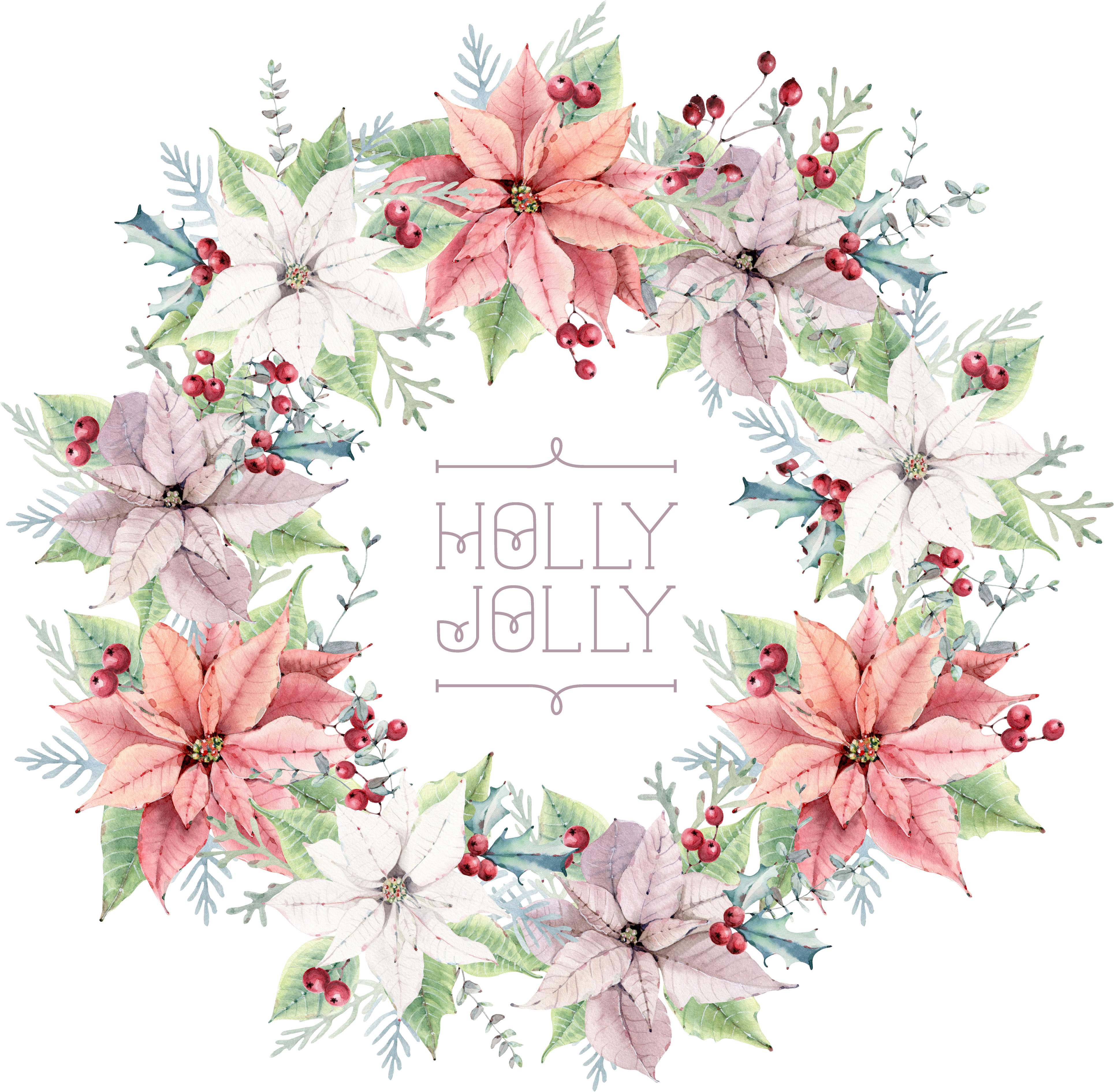 Find This Pin And More On Watercolour Xmas By Michelle - Orita Paper #46 12 X 12" Holly Jolly Amelie (4000x4000), Png Download