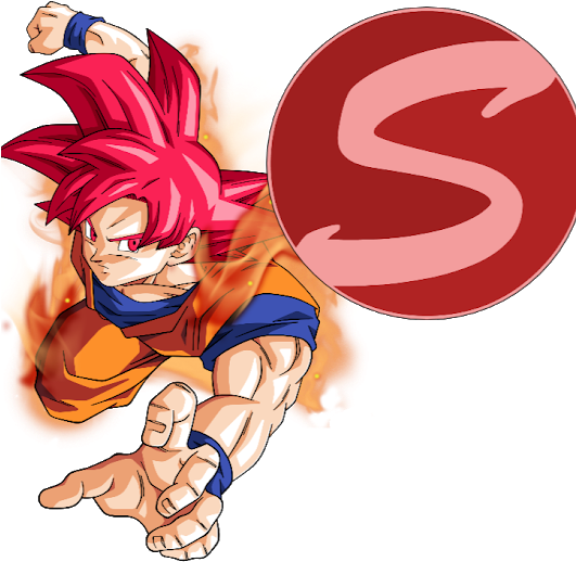 Photo - Goku Ssj God Face (530x529), Png Download