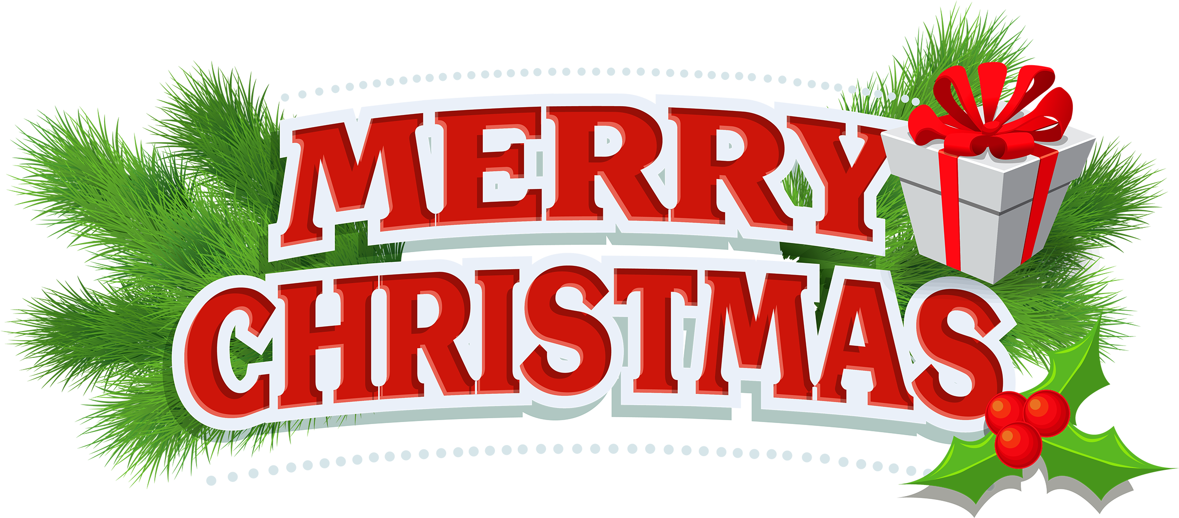 Download Merry Christmas Decor With Gift Png Clipart Merry Christmas Png Text Png Image With No Background Pngkey Com