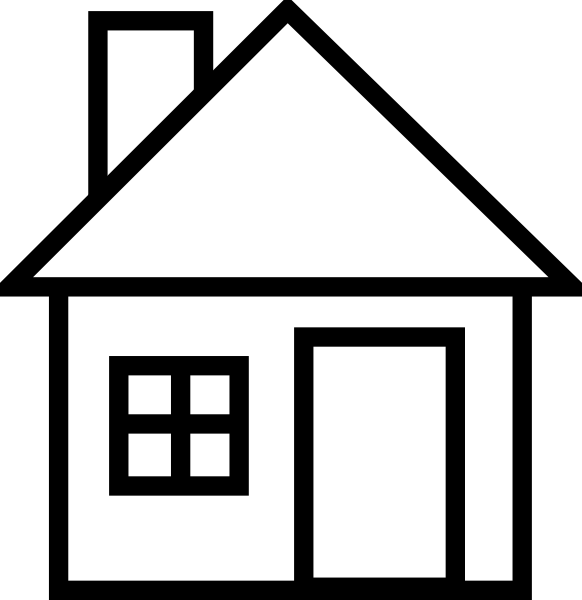 28 Collection Of Black And White Clipart House - House Clipart (582x600), Png Download