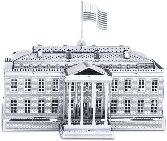 Picture Of White House - Fascinations Metal Earth White House 3d Metal Model (620x519), Png Download