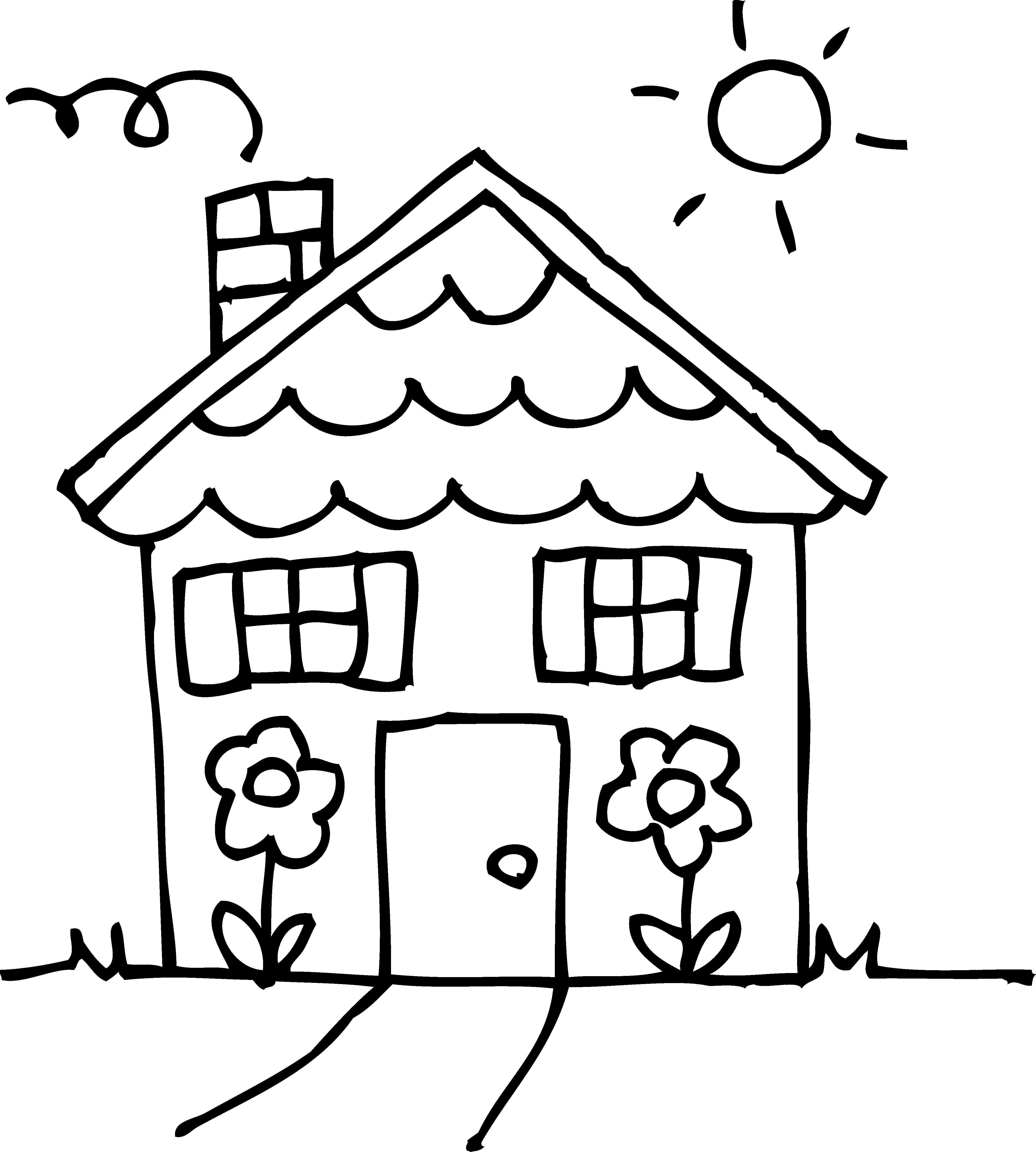 Download Black And White House Clipart House Clipart Black And White Png Image With No Background Pngkey Com