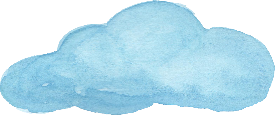 Free Download - Blue Watercolor Clouds Png (932x390), Png Download