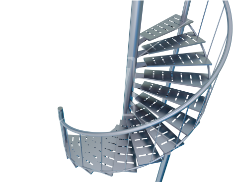 Modern Spiral Stairs - Spiral Staircase Transparent Background (550x366), Png Download