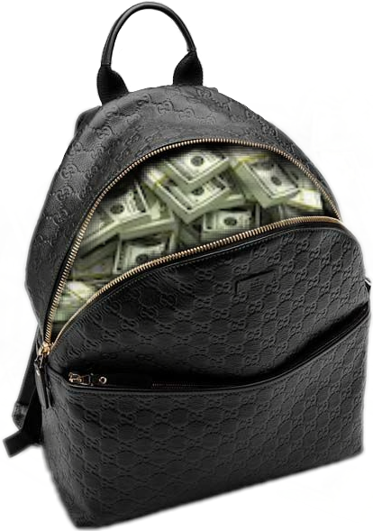 Gucci Guccibag Guccibackpack Bag Backpack Money Bands - Gucci Leather Backpack Men (414x589), Png Download