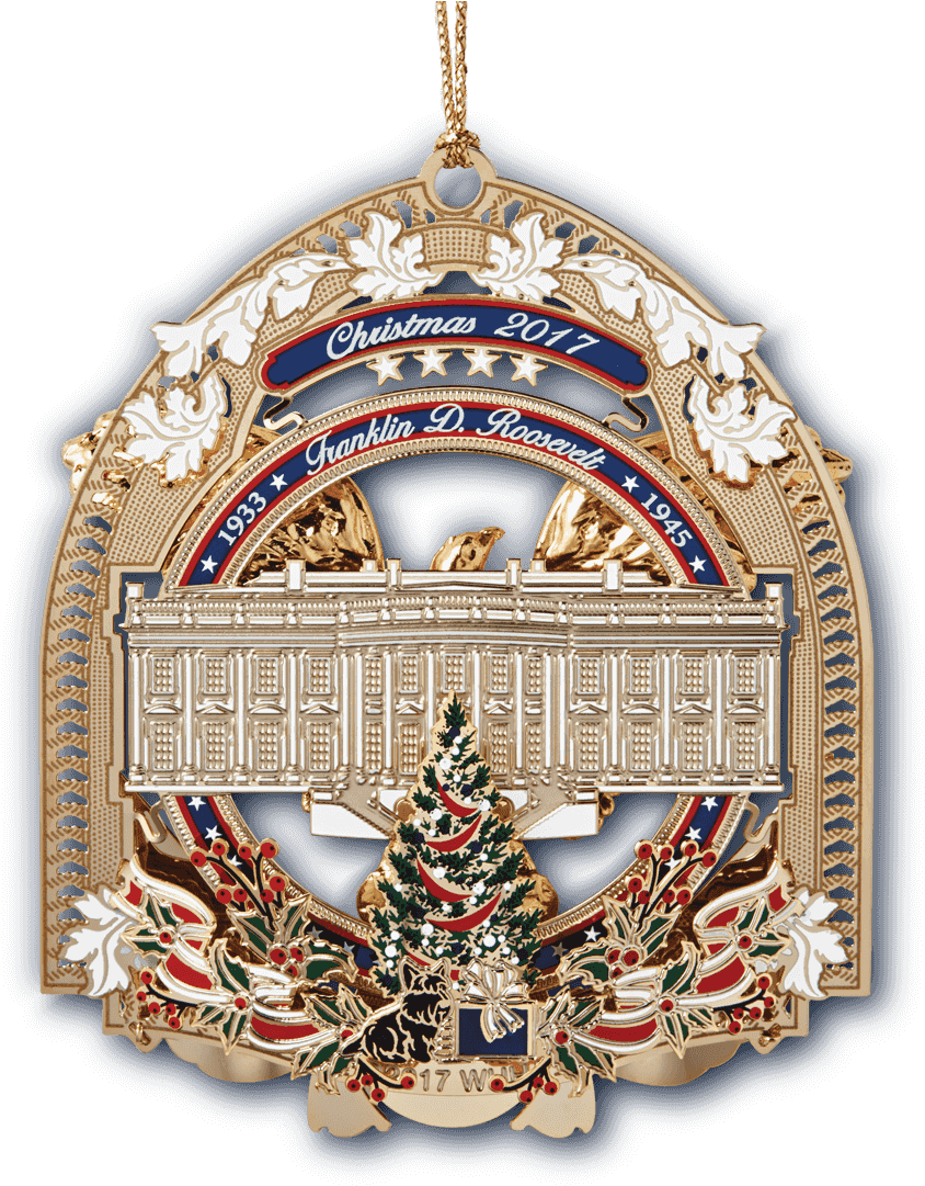 2017 White House Christmas Ornament Back - 2017 White House Christmas Ornament (895x1121), Png Download