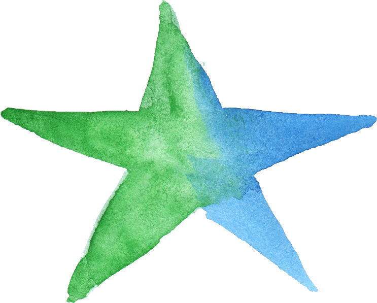 Free Download - Star Watercolor Png (743x597), Png Download