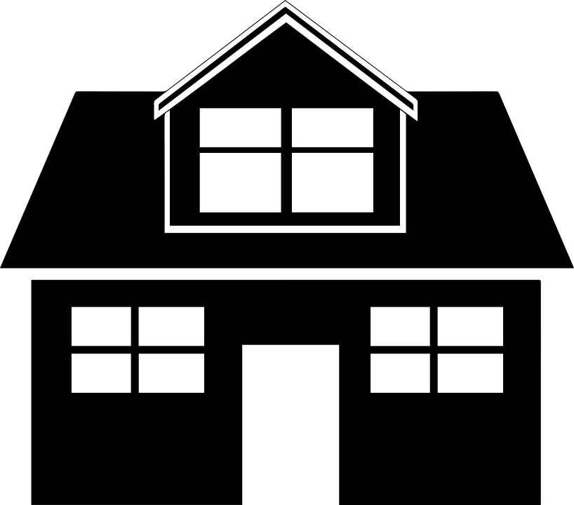White House Clipart Community Building - House Clipart Black And White (818x720), Png Download