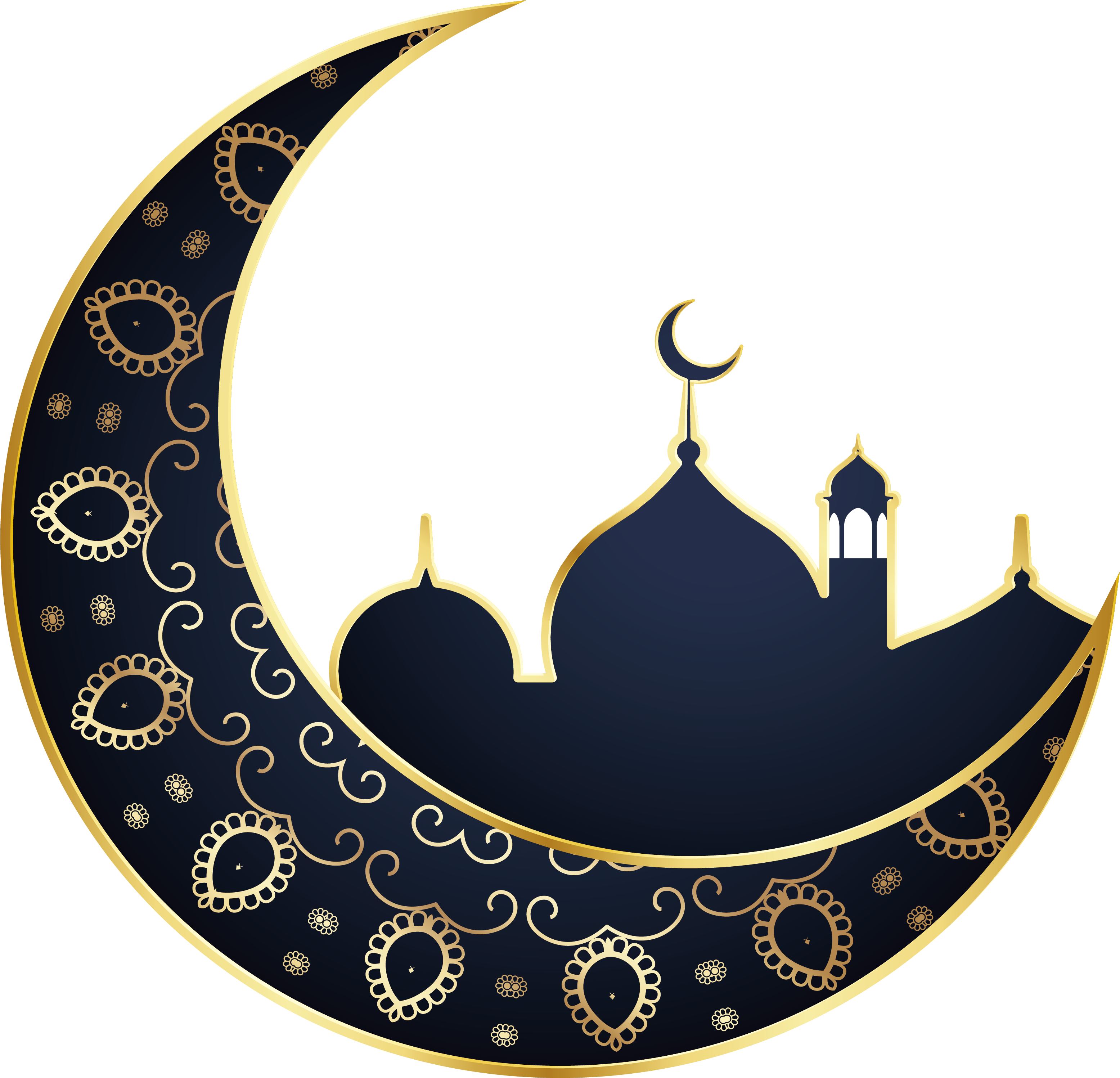 Download Eid Mubarak Moon Png PNG Image with No Background