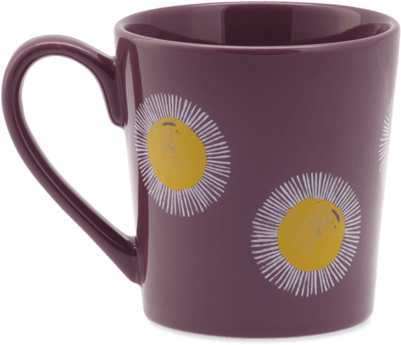 Life Is Good. Everyday Mug - Sun Watercolor, Deep Plum, (570x570), Png Download