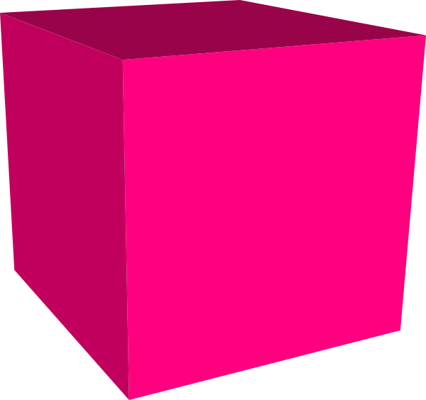 Cube Clipart Rectangle - Pink Cube Clipart (600x563), Png Download