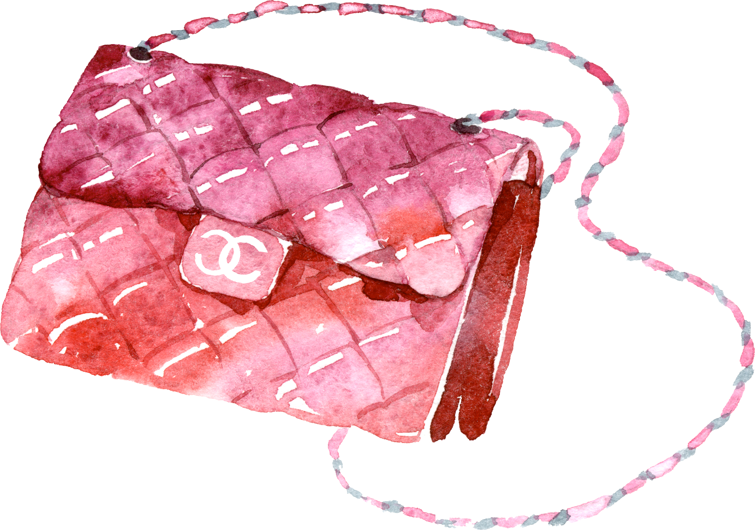 Fashionwatercolorclipart - Fashion Items Watercolor (2472x1736), Png Download