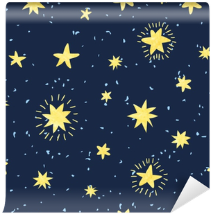 Vector Background With Hand Drawn Watercolor Stars - Illustration (400x400), Png Download