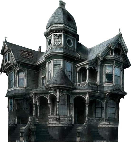 Halloween House Png Picture - Haunted House No Background (552x597), Png Download
