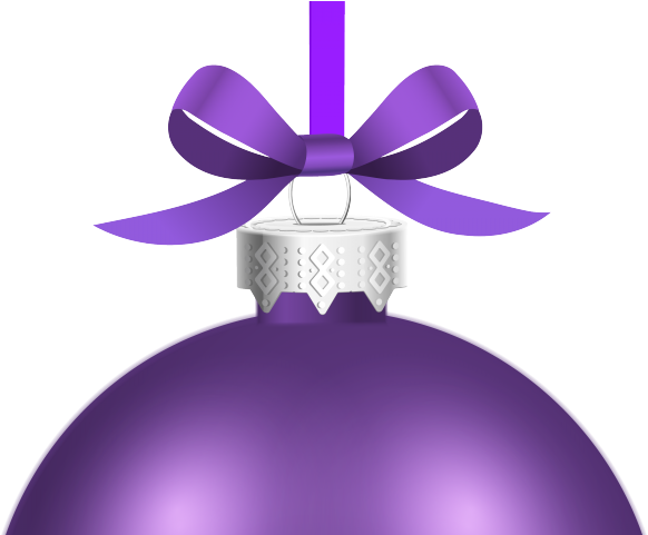 Christmas Clipart Purple - Xmas Baubles With Transparent Background (640x480), Png Download