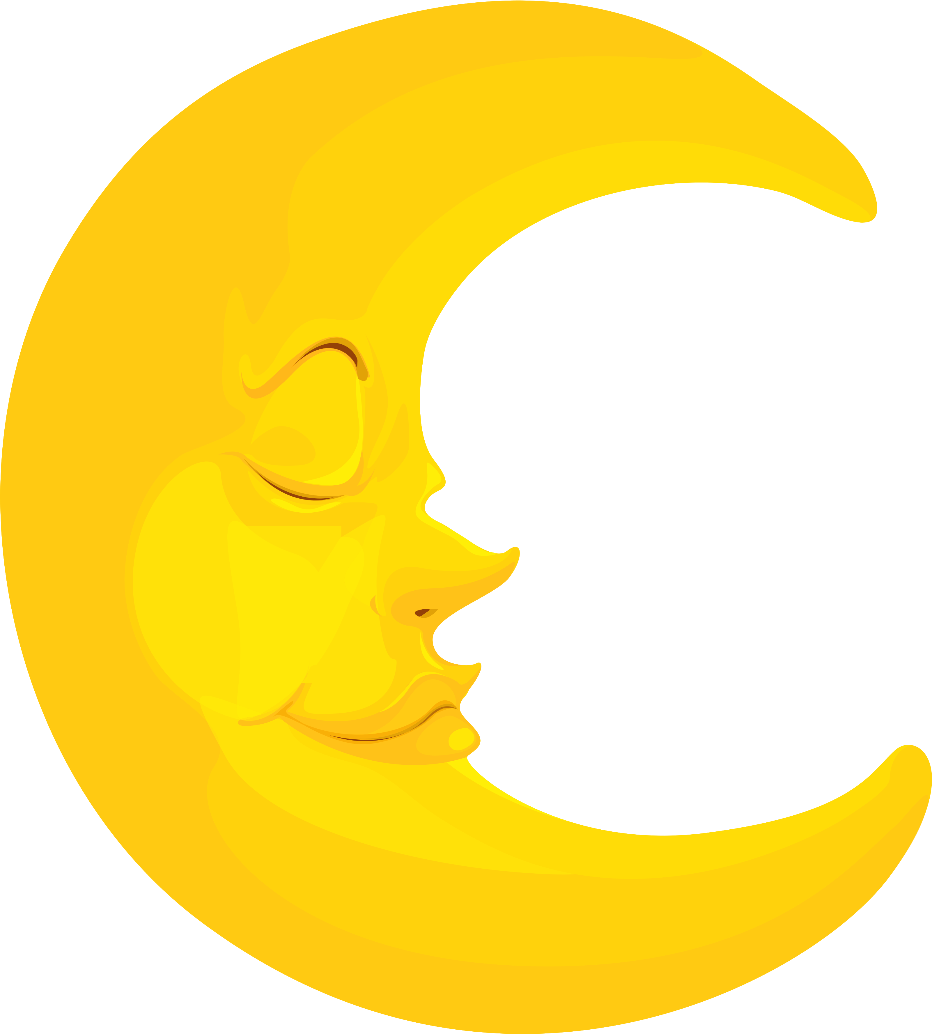 Transparent Background Moon Clipart (3431x3845), Png Download