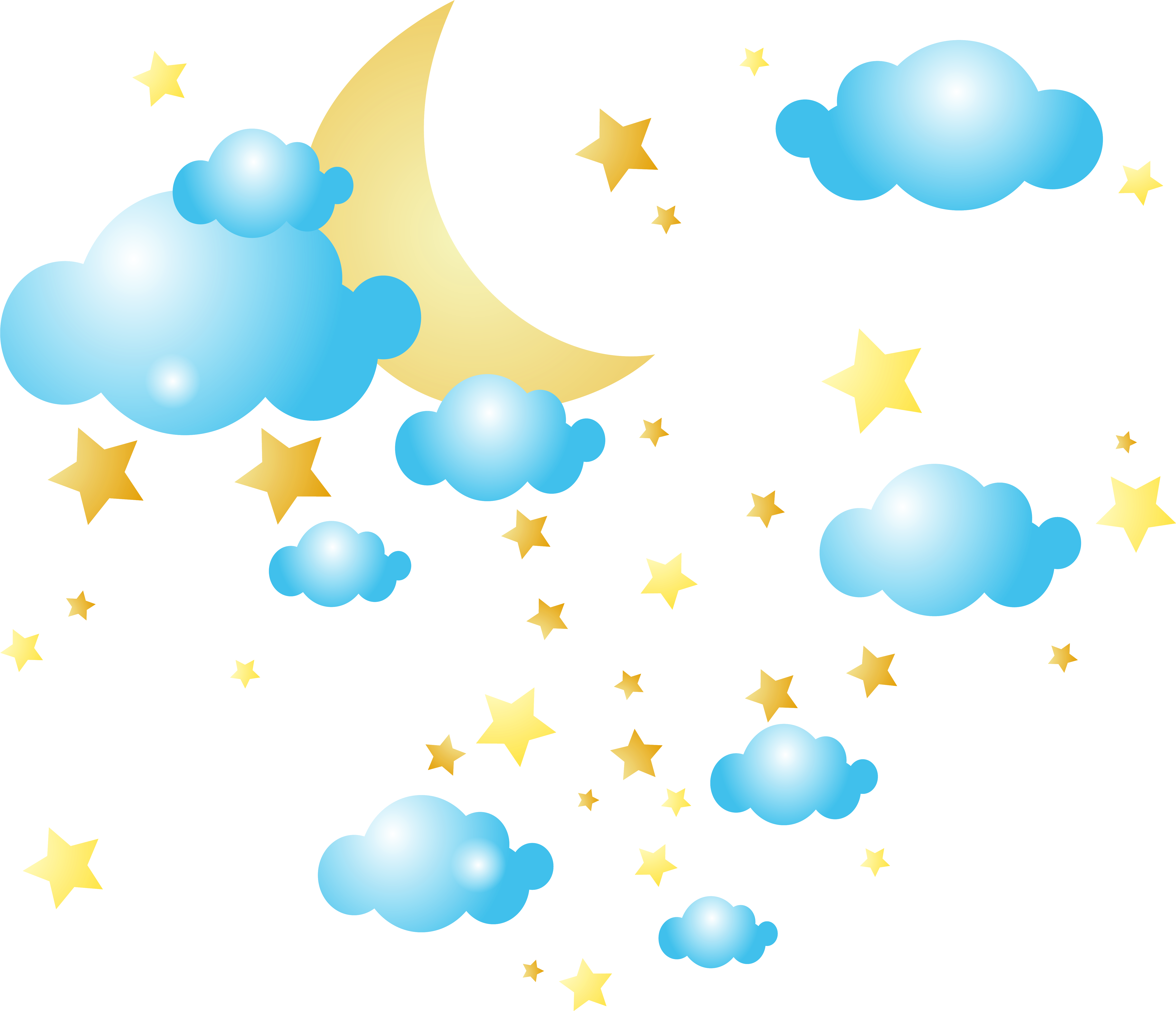 Cloud Clipart Transparent Background - Stars At Night Clipart (600x516), Png Download