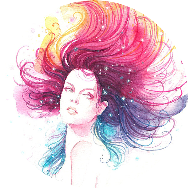 Drawing Deviantart Watercolor Painting - Transparent Watercolor Hair Png (620x620), Png Download