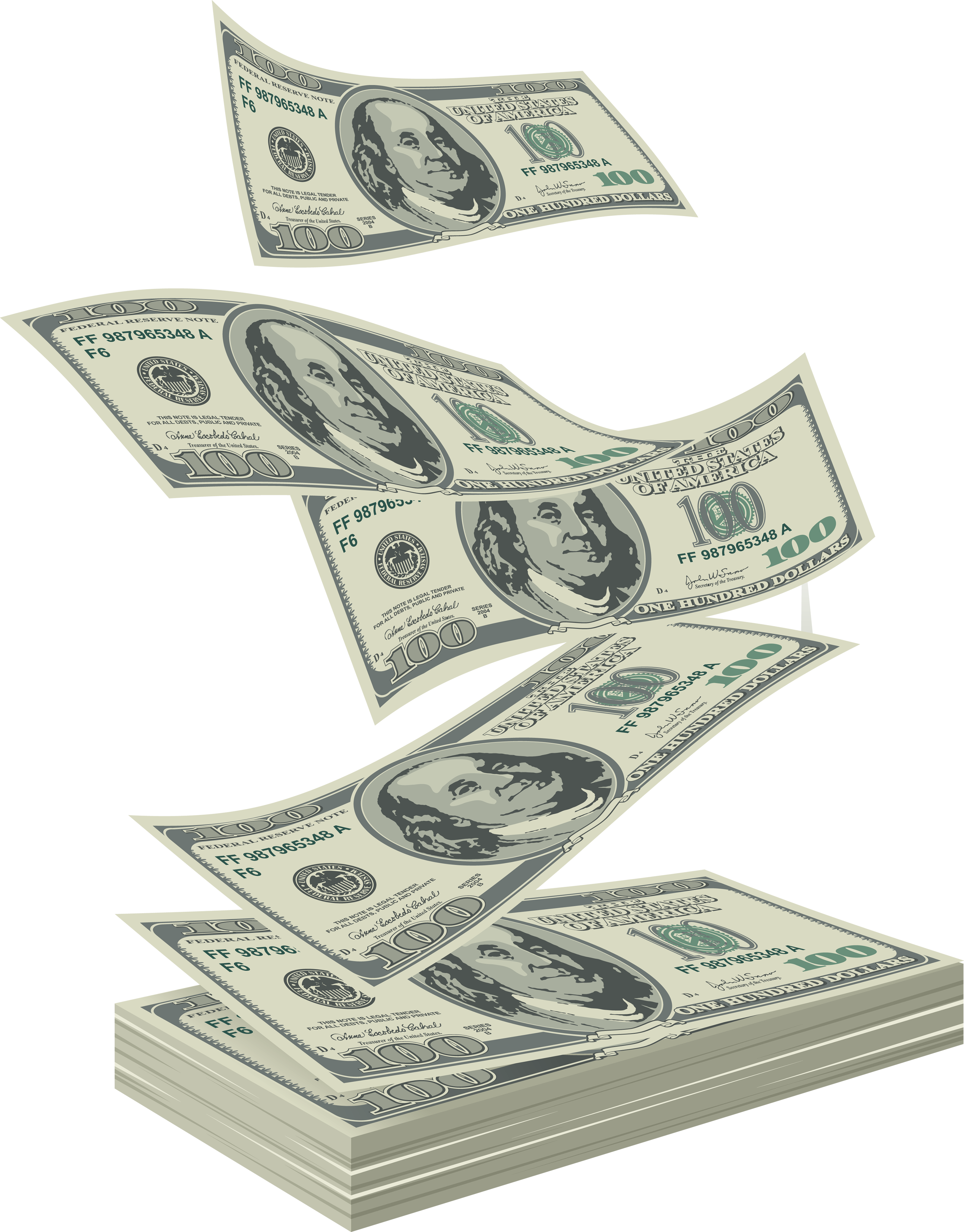 Money Free Download Png - Money With No Background (2808x3586), Png Download