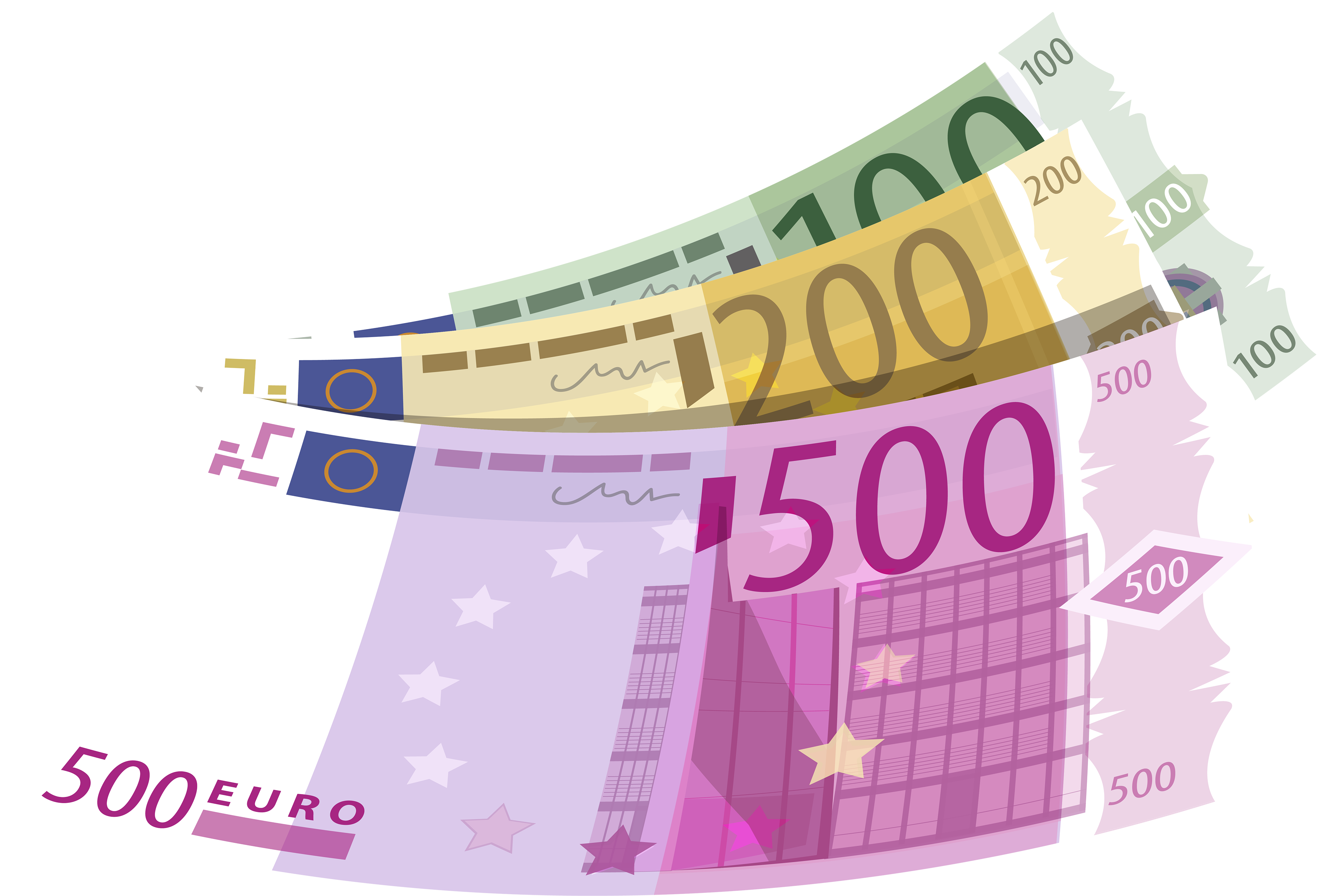 Banknotes Euro Png Clipart - Euro Png (4000x2758), Png Download