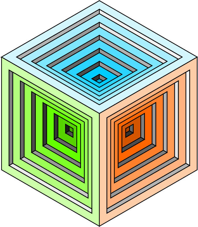 3d Cube Png - Drawing (675x775), Png Download