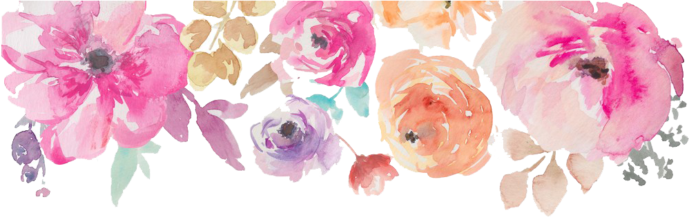 Clip Art Free Stock Flowers Png Image Peoplepng Com - Watercolor Flower Border Png (1000x466), Png Download