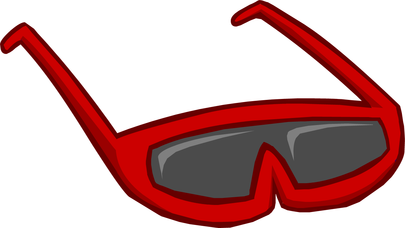 Red Sunglasses - Png - Club Penguin Rookie Glasses (1318x742), Png Download
