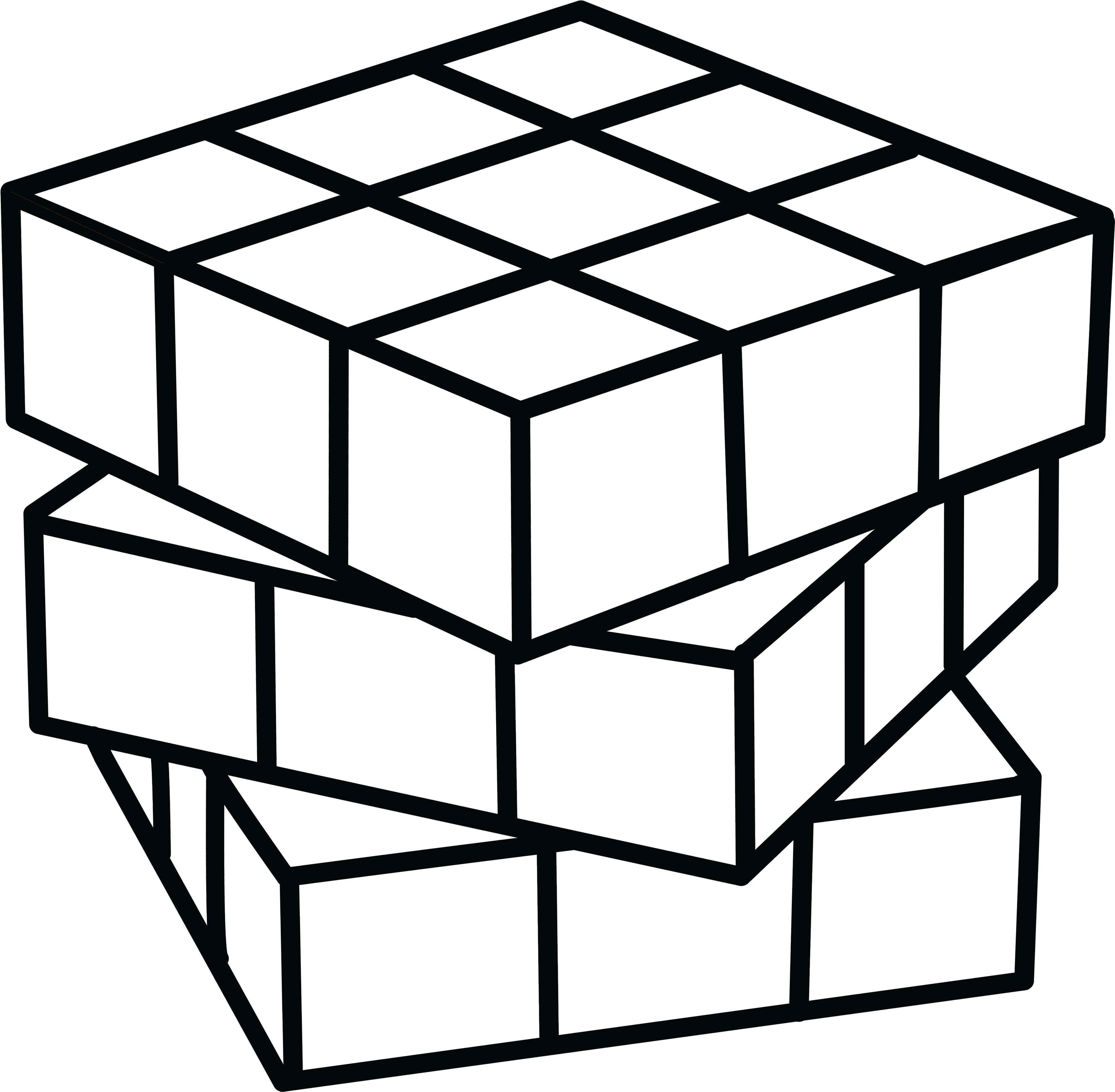 Download Cube Clipart Coloring Page Rubix Cube Coloring Pages Png Image With No Background Pngkey Com