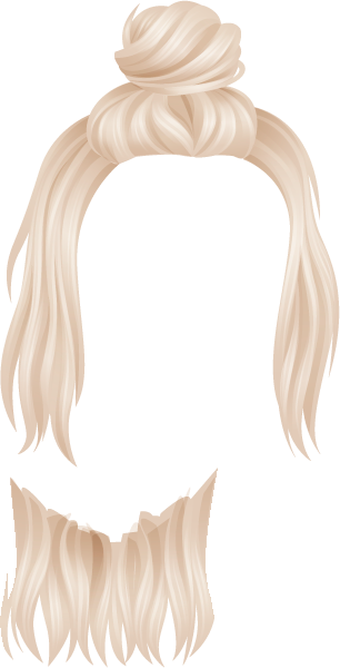 Hair Png, Tree Structure - Blonde Momio Hair Png (306x600), Png Download