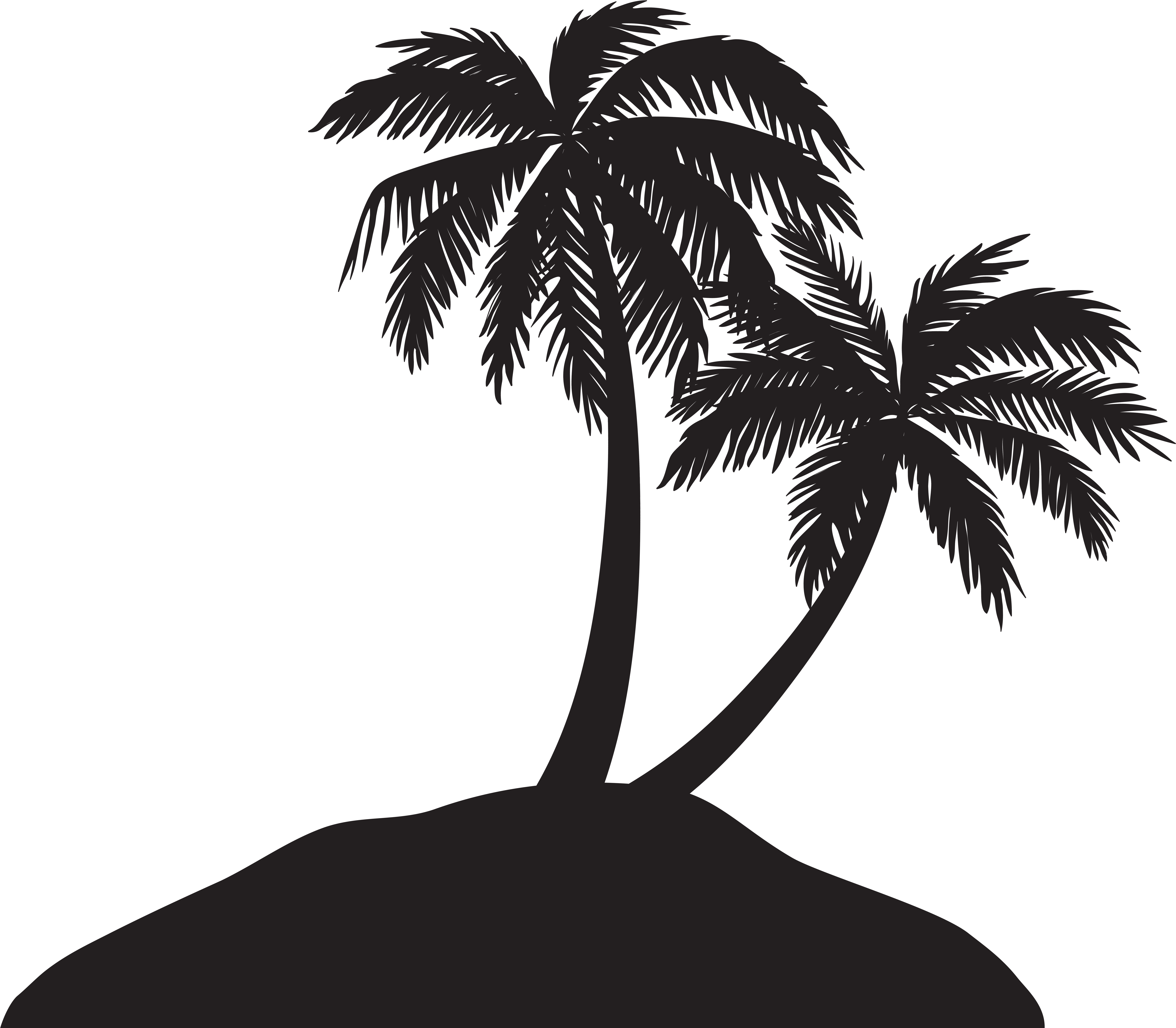 Jpg Royalty Free Library Island With Silhouette Clip (8000x6896), Png Download