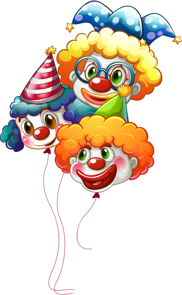 Clipart Balloon Watercolour - Livre De Coloriage Clowns 1 (634x1024), Png Download