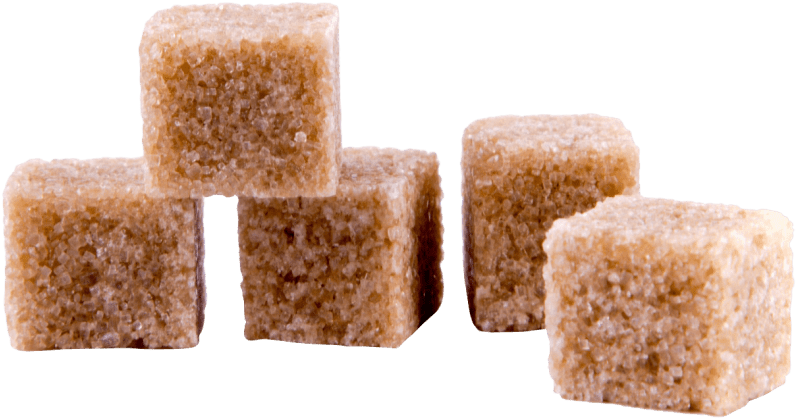 Brown Cane Sugar Cubes Png Transparent Image - Brown Sugar Cube Png (500x284), Png Download
