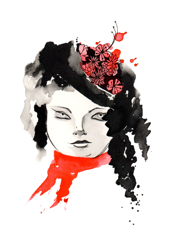 Found On Redbubble - Winter Watercolor (563x800), Png Download