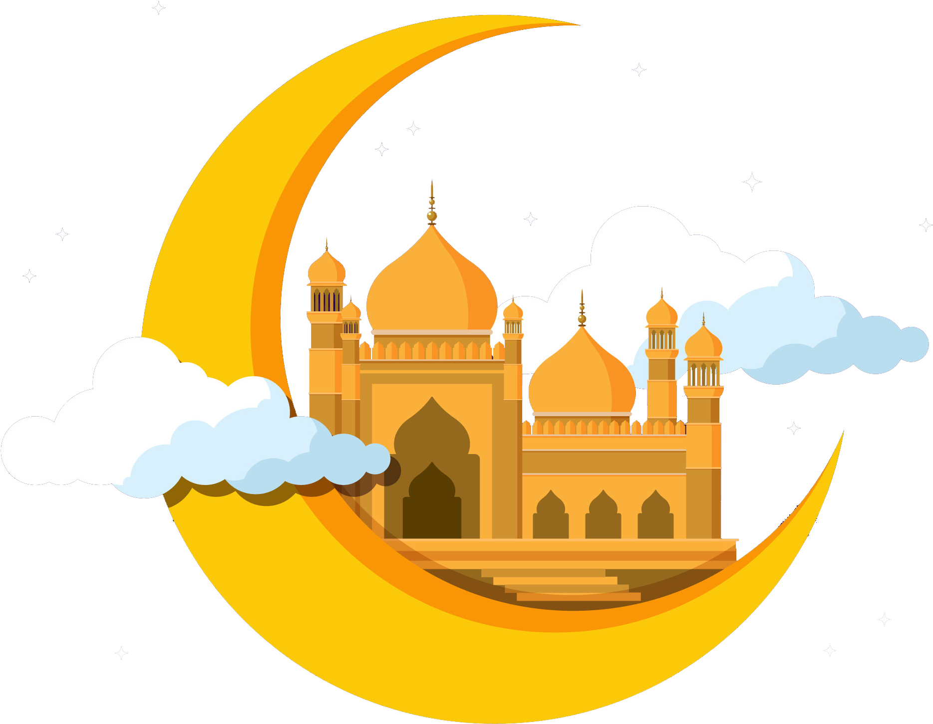 Ramadan Moon Png Image Free Vector - Ramadan Vector Png (1024x1024), Png Download