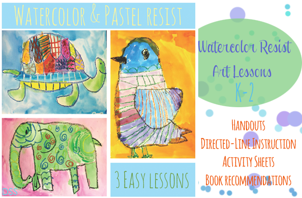 Watercolor And Pastel Resist Art Lessons - Watercolor Art Lessons (588x386), Png Download