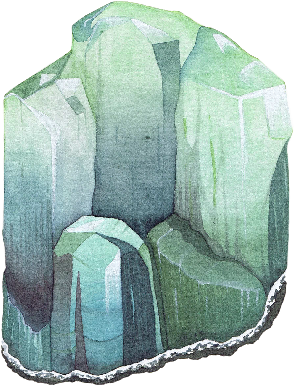 Here Are Some Of The Minerals I've Painted Below, And - Portable Network Graphics (808x1038), Png Download