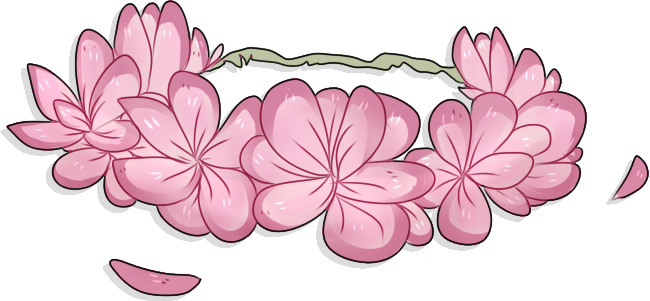 Flower Crown Png Transparent Png Library Download - Flower Crown Drawing Transparent (650x301), Png Download