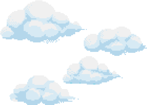 Download Clouds - Pixel Clouds Transparent PNG Image with No Background