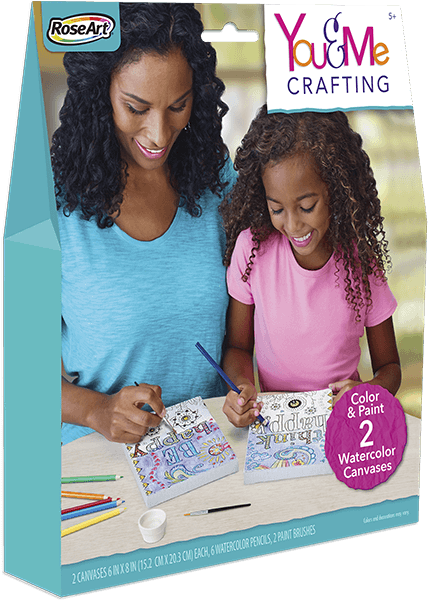 Roseart You & Me Crafting, Watercolor Canvases (600x600), Png Download