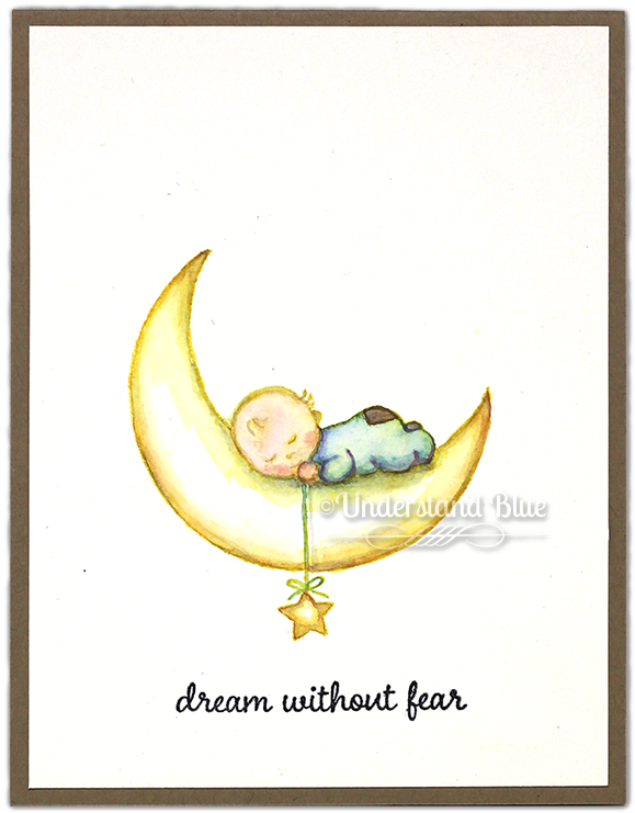 Moon Baby Watercolor By Understand Blue - Picture Frame (650x798), Png Download