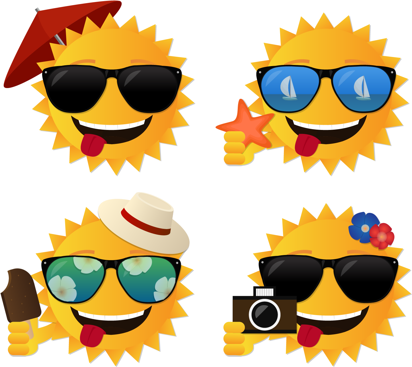 Summer Vector Sun 1656*1655 Transprent Png Free Download - Vector Graphics (1656x1655), Png Download