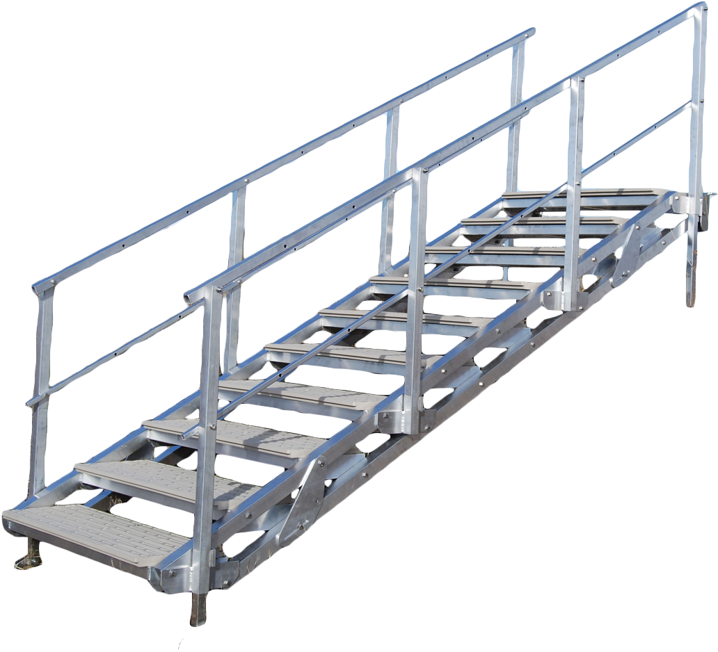 10 Step Articulating Stair - Articulating Stairs (1200x983), Png Download