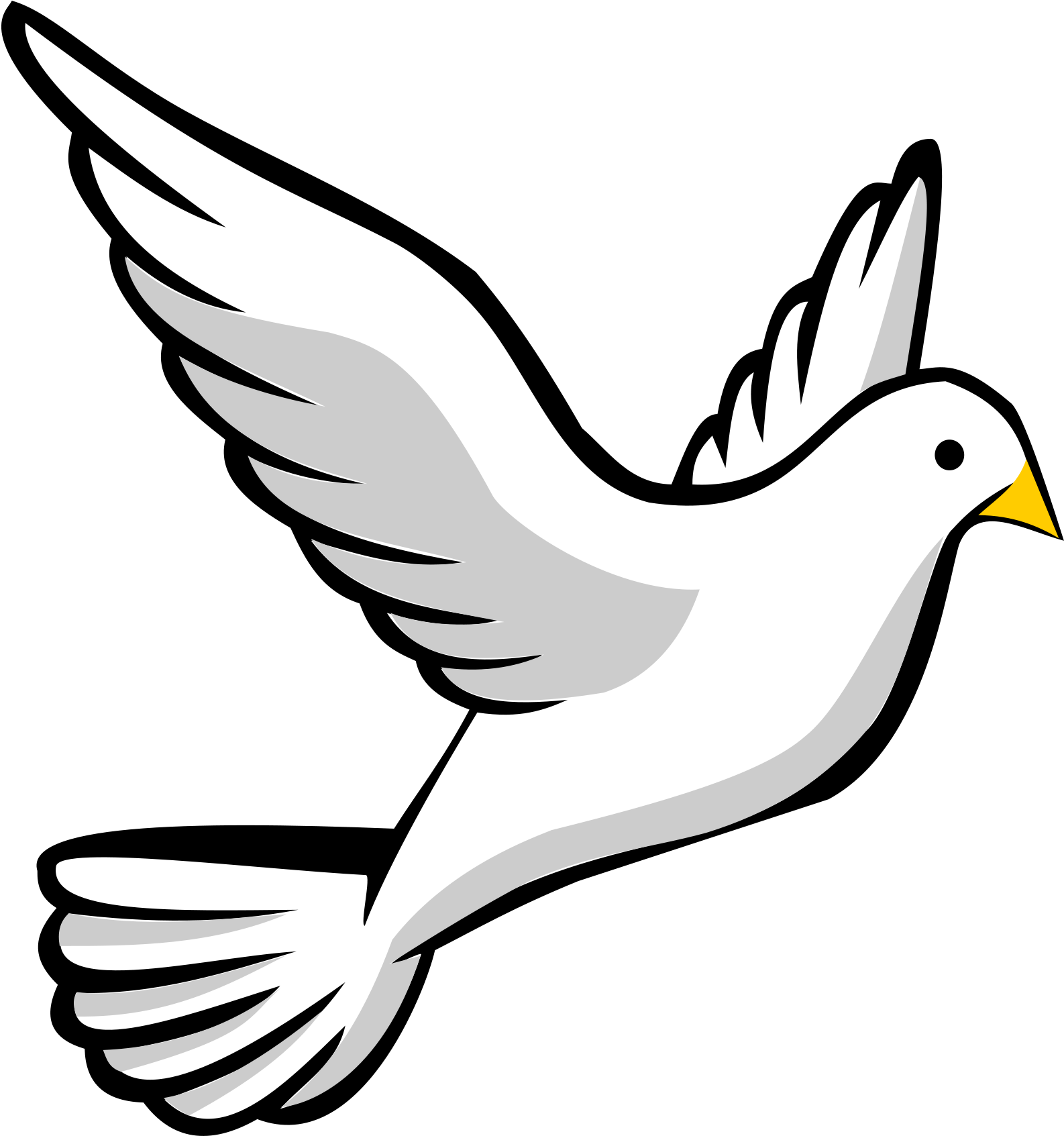 Religious Dove Clip Art - Dove Clipart (1800x2400), Png Download