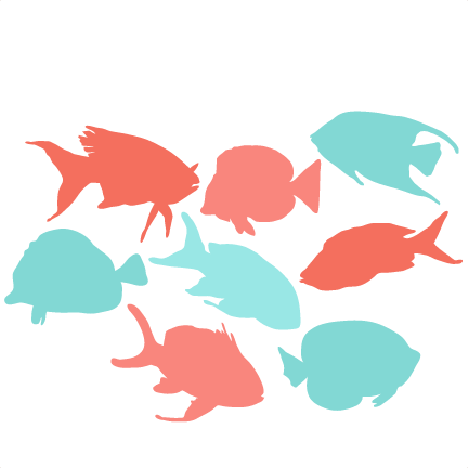 Tropical Fish Clipart Png File - Tropical Fish Silhouette Png (432x432), Png Download
