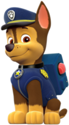 Patrulha Canina-chase Paw Patrol Ornaments, Paw Patrol - Chase Paw Patrol Png (480x445), Png Download